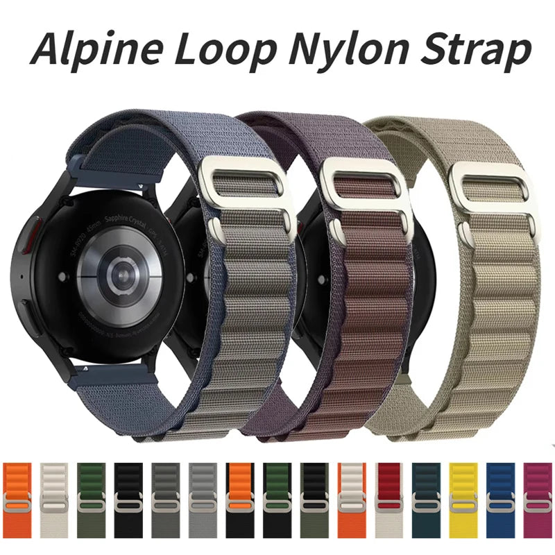 Alpine Loop Band for Amazfit Active 2 Smartwatch Replacment Bracelet 20mm 22mm Strap for Amazfit Active 2 Galaxy Watch 7/6/5/4