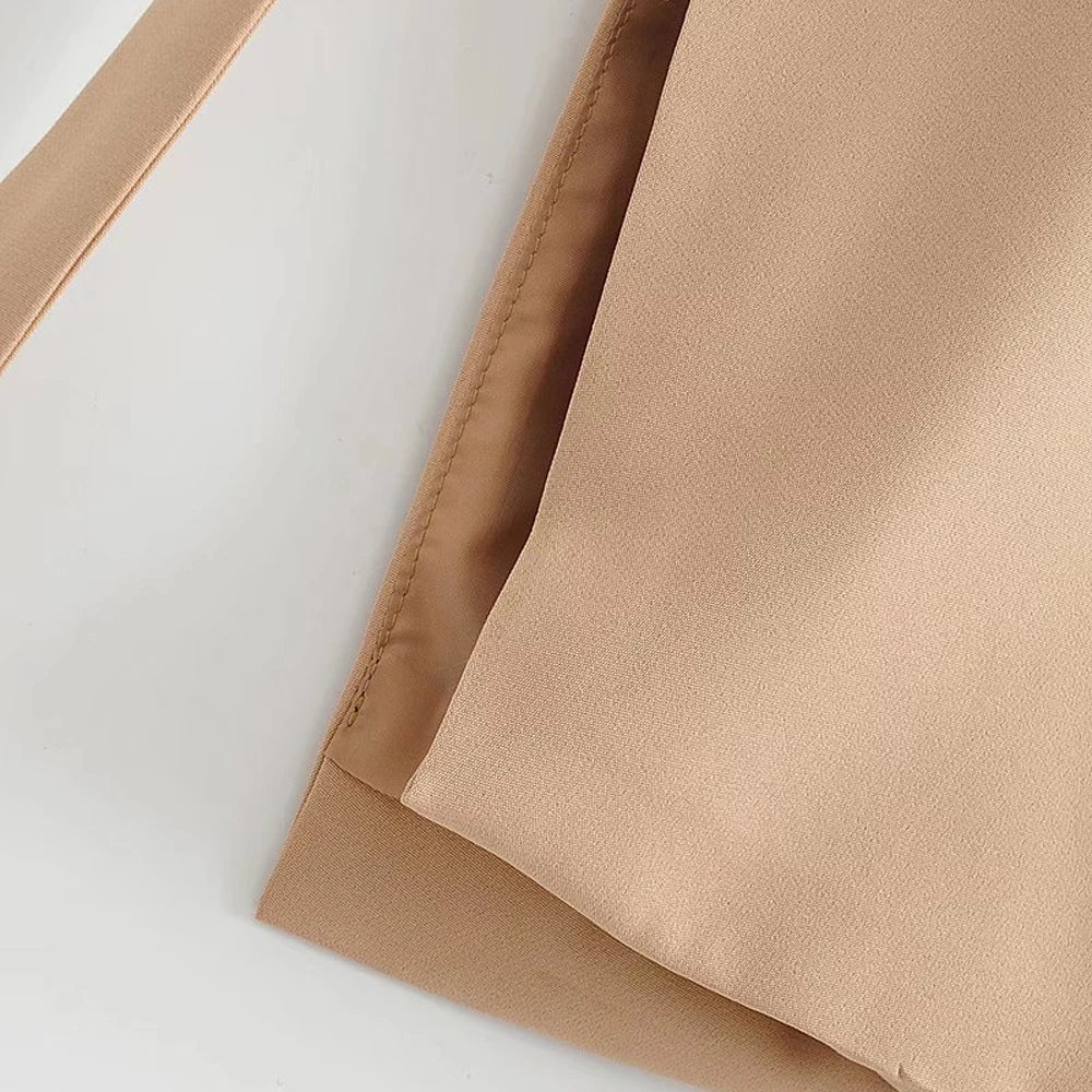 TRZA Women Fashion With Taps Side Vents Waistcoat Vintage Sleeveless Front Button Female Outerwear Chic Vest Tops