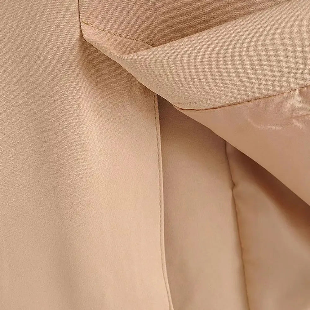 TRZA Women Fashion With Taps Side Vents Waistcoat Vintage Sleeveless Front Button Female Outerwear Chic Vest Tops