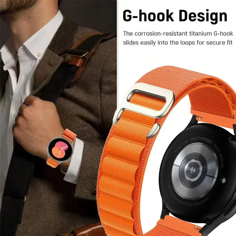 Alpine Loop Band for Amazfit Active 2 Smartwatch Replacment Bracelet 20mm 22mm Strap for Amazfit Active 2 Galaxy Watch 7/6/5/4