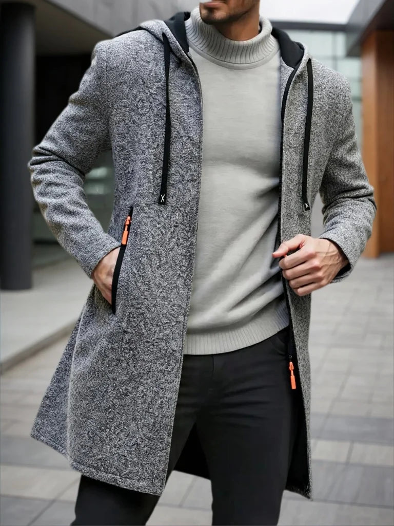 2025 Sweatwear Men's Hoodies Long Sleeve Sweatshirts for Men Zipper Hooded Mens Oversize Winter Top Jacket Coat Black Sweater