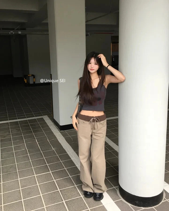 Retro Floral Print ter Top plus Slimming Pleated  Skirt Set Women's Summer Polyester Fiber Versatile Print ter Ne...