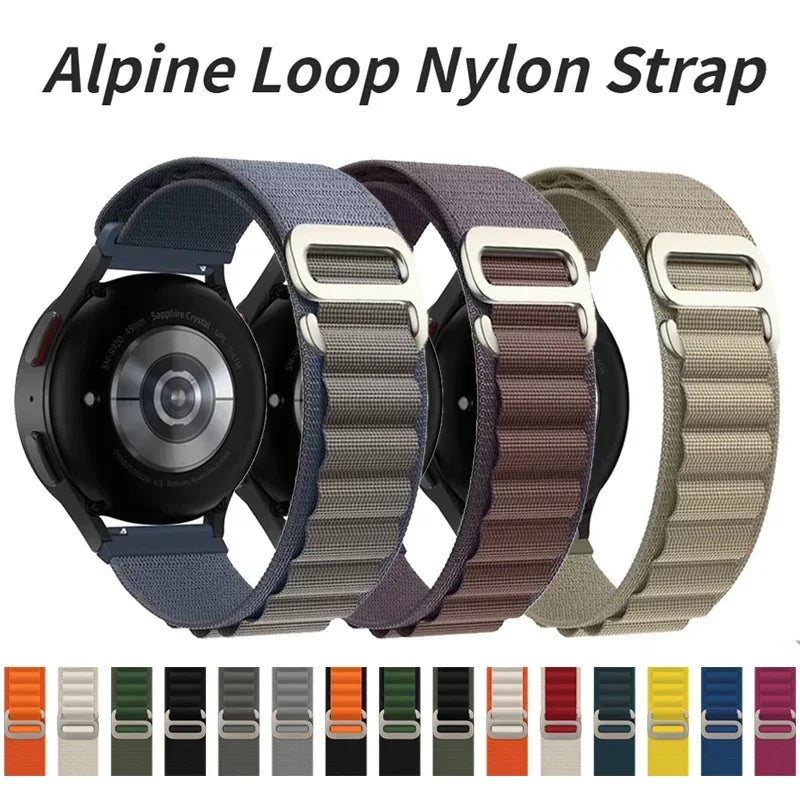 Alpine Loop Band for Amazfit Active 2 Smartwatch Replacment Bracelet 20mm 22mm Strap for Amazfit Active 2 Galaxy Watch 7/6/5/4