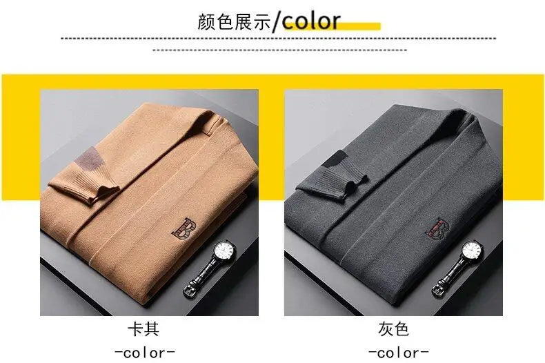 UpscaleVAutumn Trendy Knitted Cardigan for Men Loose Fit Outerwear Fashionable Sweater Spring Autumn Versatile Men's Top